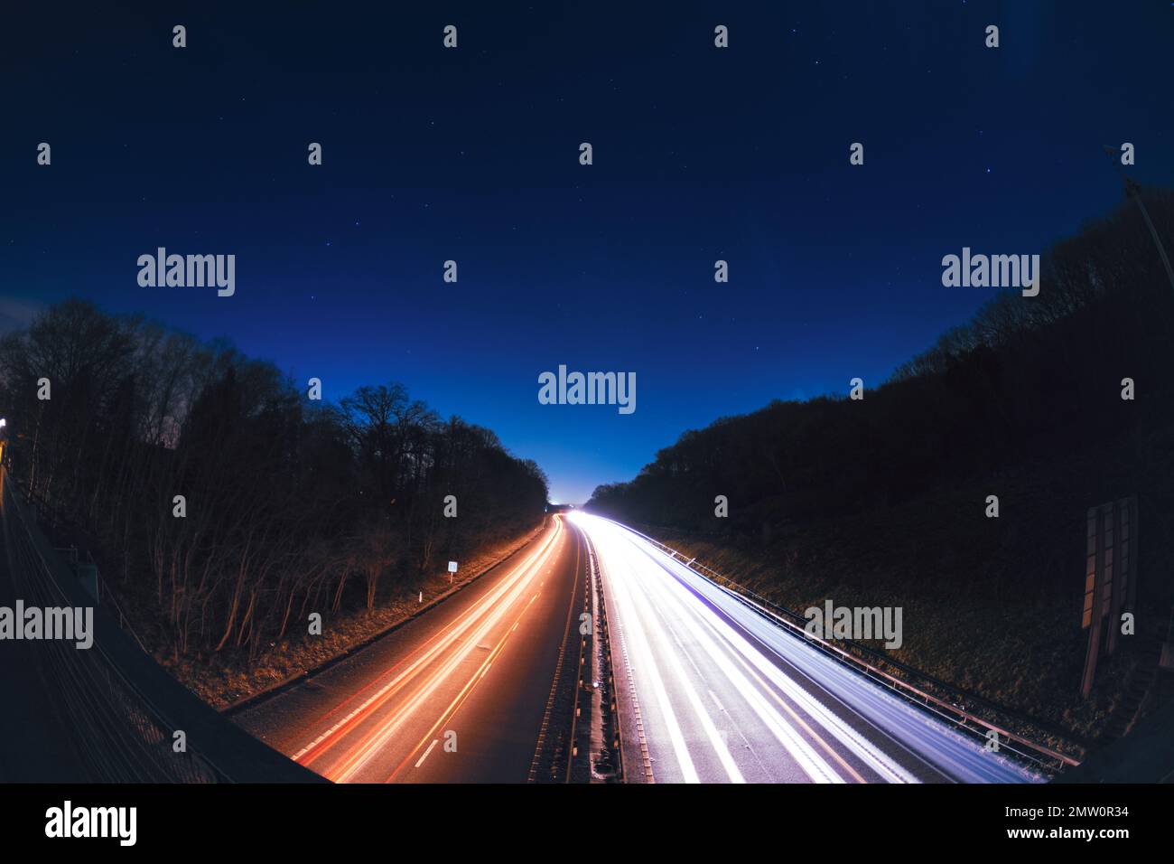 Scatto a lunga esposizione del M54 Foto Stock