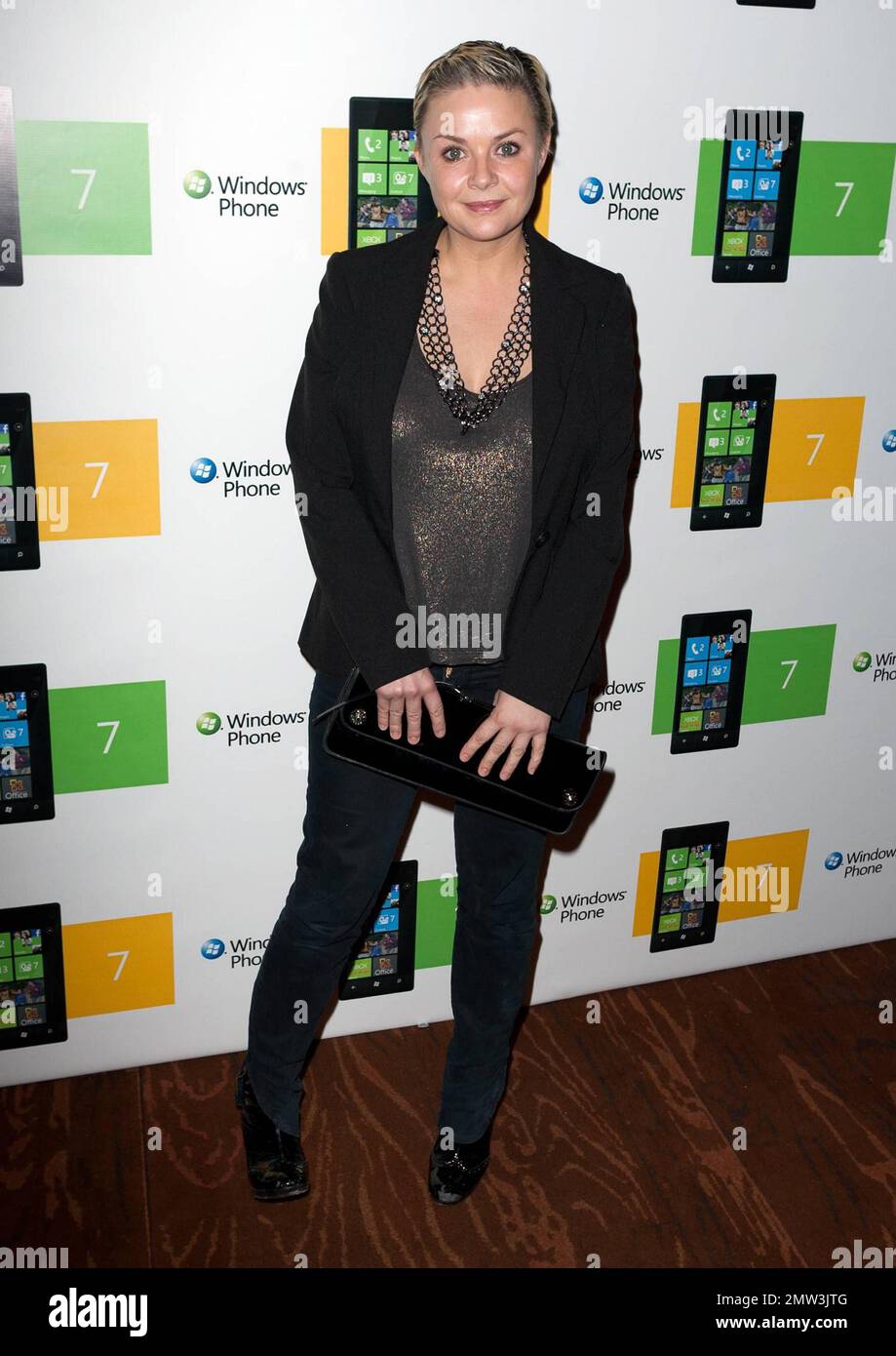 Gail Porter appare alla festa di lancio di Windows Phone 7 tenutasi a Sketch. Londra, Regno Unito. 10/20/10. Foto Stock