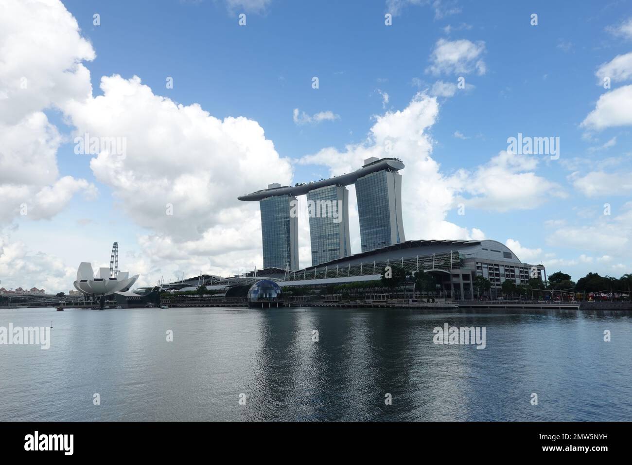 Marina Bay Sands Hotel, Bayfront Avenue, Marina Bay, Singapore Sud Est Asiatico. Foto Stock