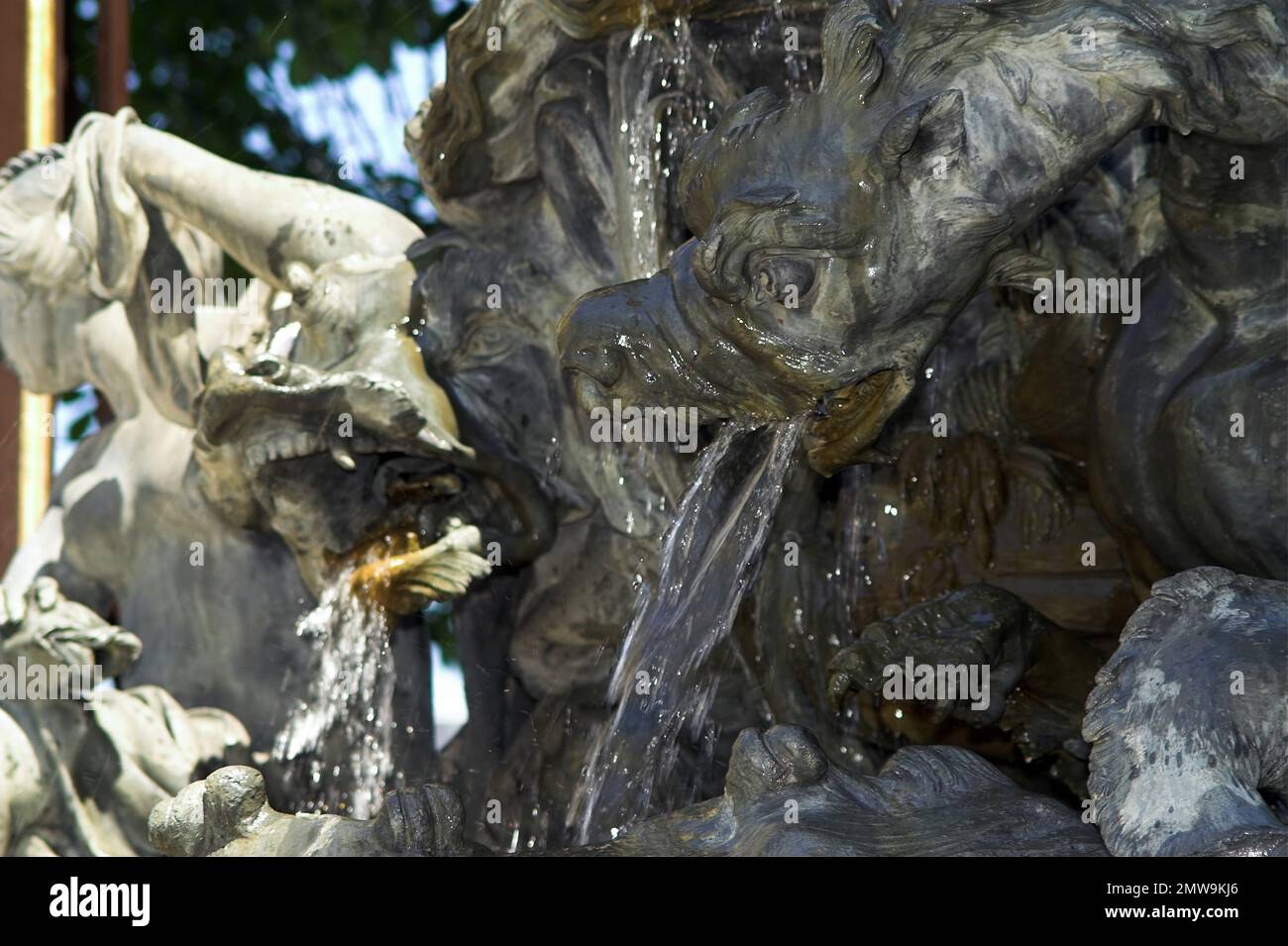 Nancy, Francja, Francia, Frankreich, Fontaine d'Amphitrite (Place Stanislas), Fontana di Amphitrite, Brunnen der Amphitrite (frammento) Foto Stock