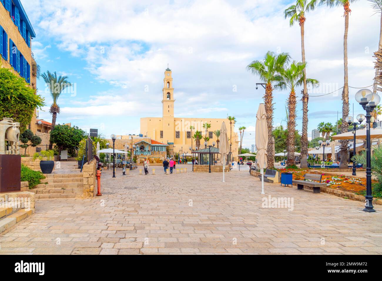 St La Chiesa di Pietro è una chiesa francescana costruita nel 1654 nella storica area di Kedumin Square, nella medievale Old Jaffa, ora parte di Tel Aviv-Yafo, is Foto Stock