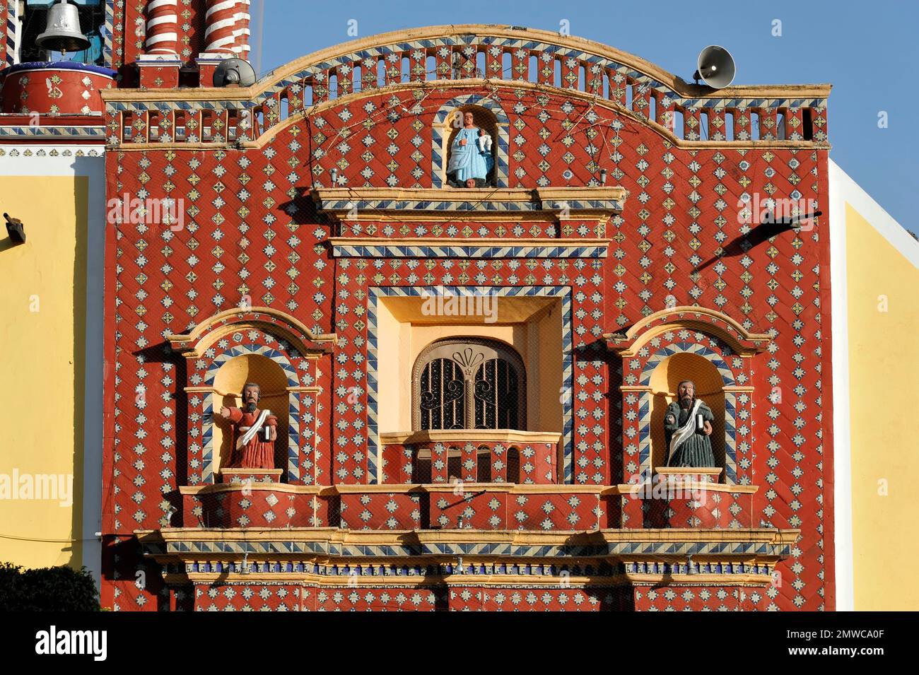 Templo de Santa Maria Tonantzintla, a San Andres Cholula, nei pressi di Puebla Foto Stock