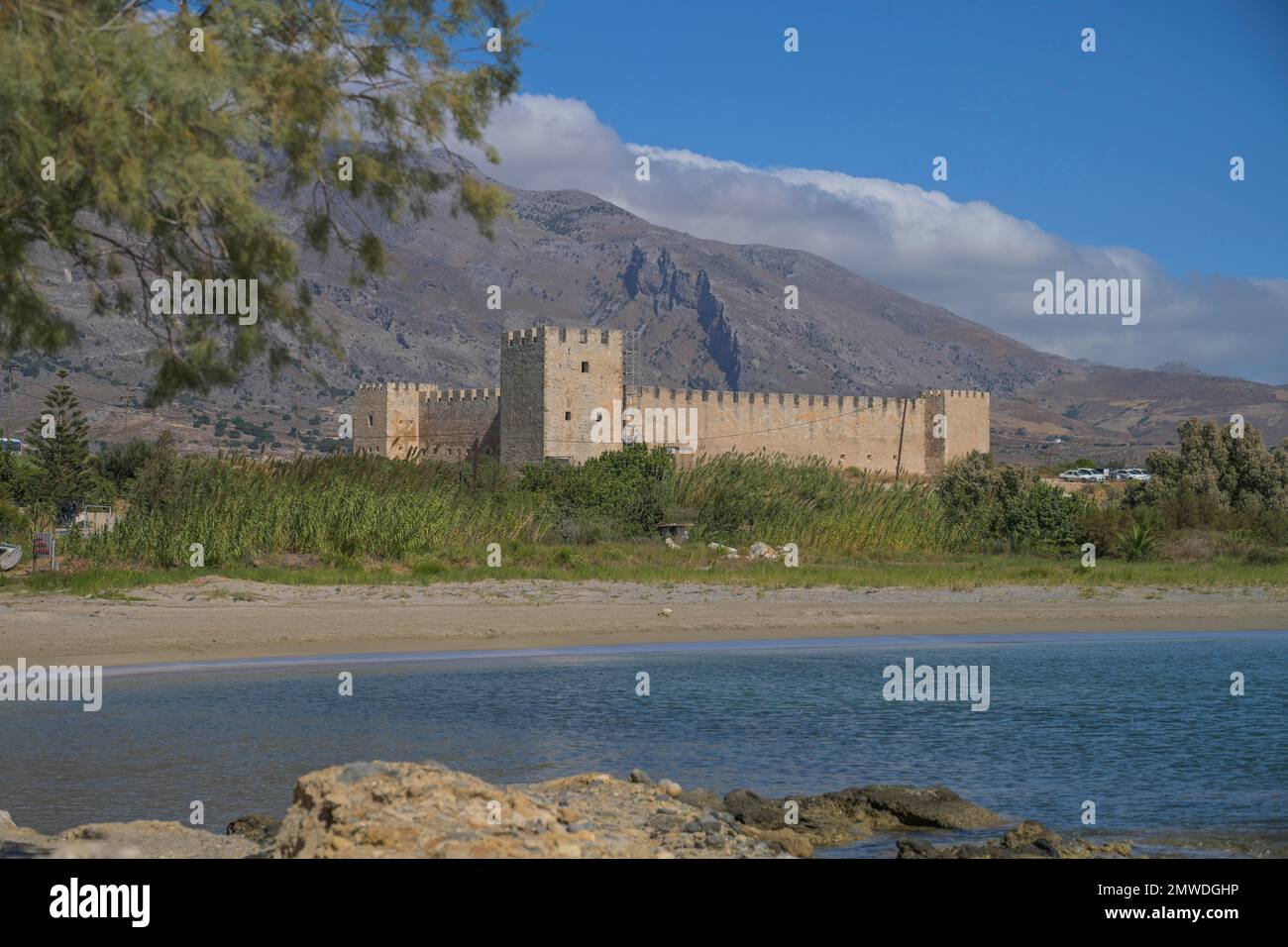 Castello veneziano, Frangokastello, Creta, Grecia Foto Stock