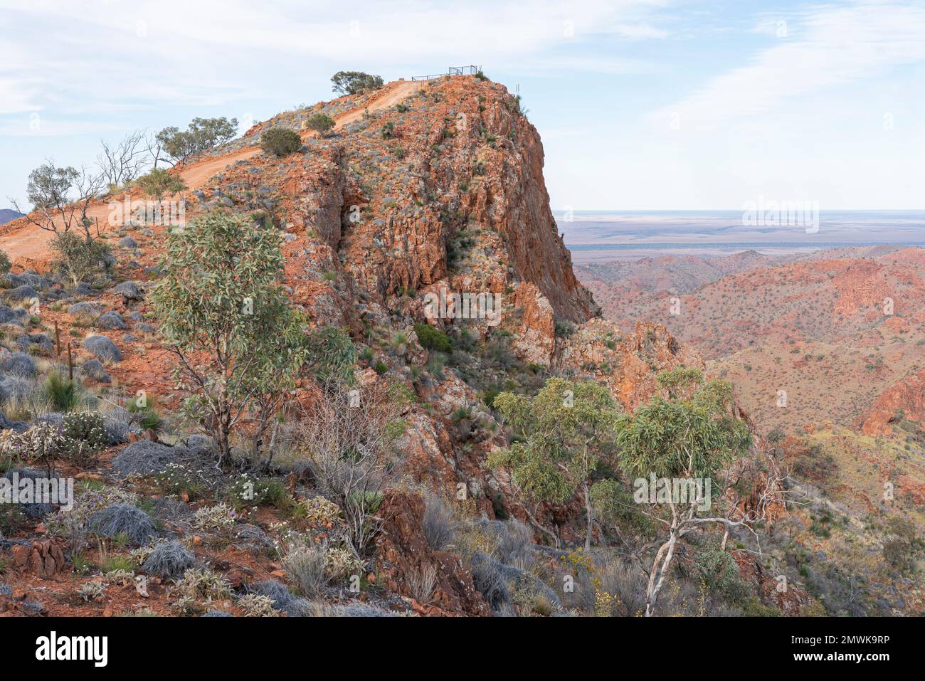 I Sillers osservano in cima al circuito Ridgetop in Arkaroola Wilderness Sanctuary, South Australia. Foto Stock