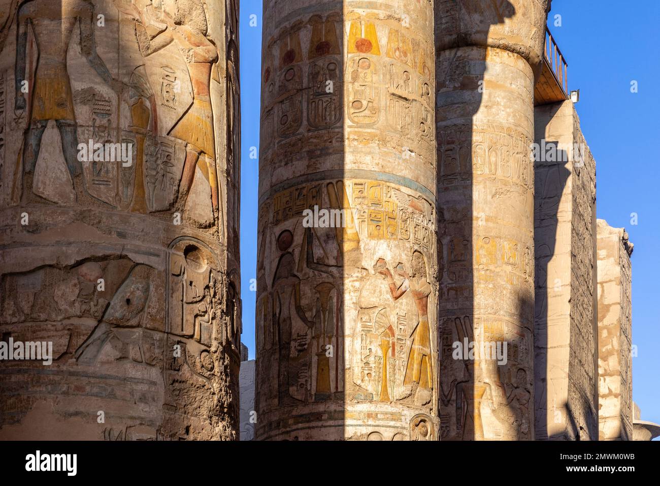 Tempio di Karnak all'alba, Luxor, Egitto Foto Stock