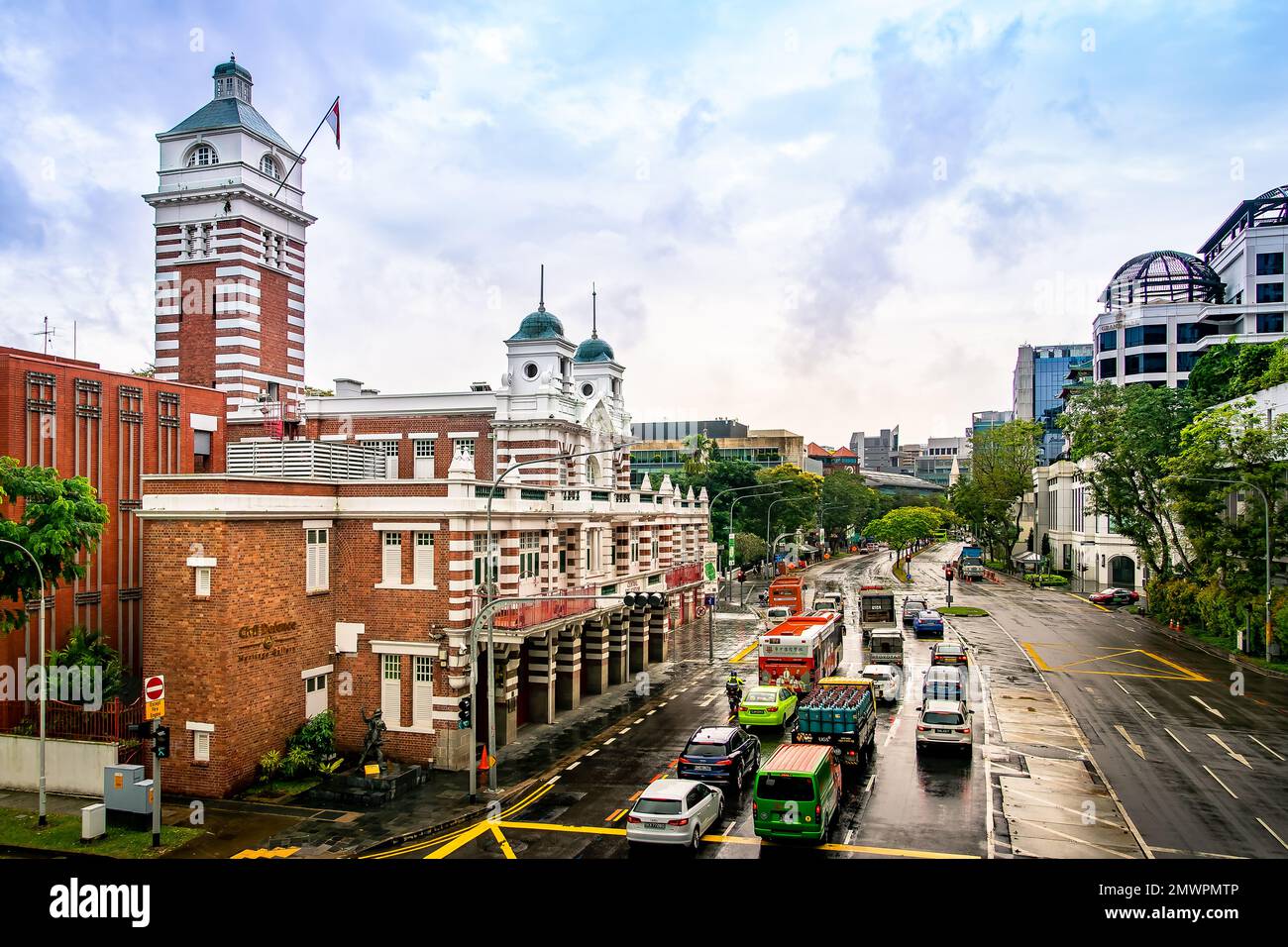 La Centrale dei vigili del fuoco è la più antica stazione dei vigili del fuoco esistente di Singapore, e si trova in Hill Street nell'area di pianificazione dei musei, all'interno del Centro Foto Stock