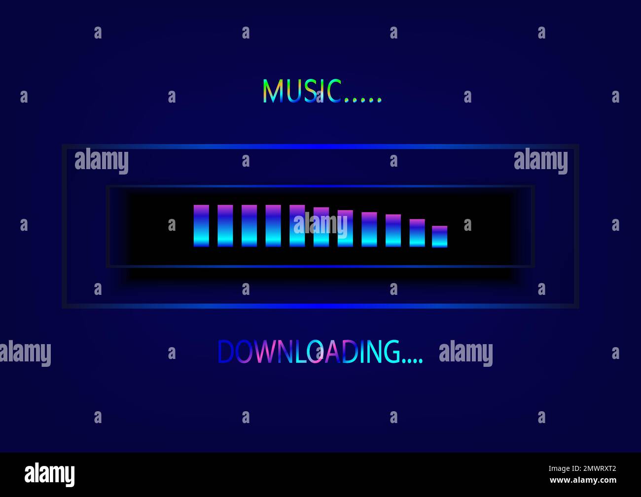 Barra di stato digitale scaricamento comunicazione di rete progresso tecnologia astratto sfondo vettore illustrazione Illustrazione Vettoriale