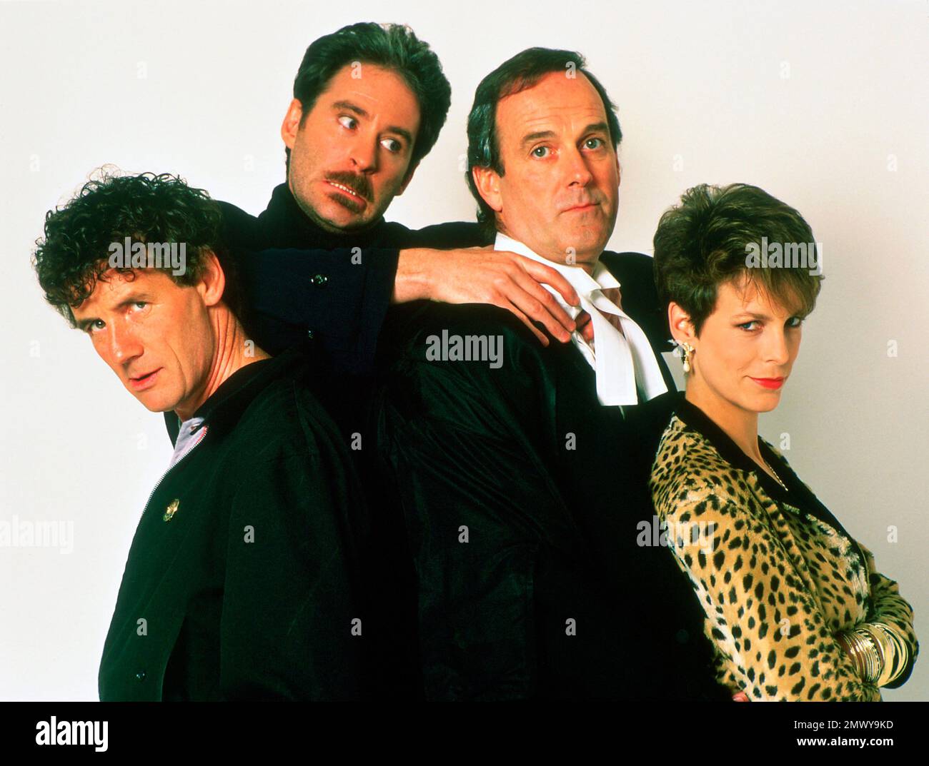 MICHAEL PALIN, JOHN CLEESE, JAMIE LEE CURTIS E KEVIN KLINE IN UN PESCE CHIAMATO WANDA (1988), DIRETTO DA CHARLES CRICHTON. Credit: Metro-Goldwyn-Mayer (MGM) / Album Foto Stock