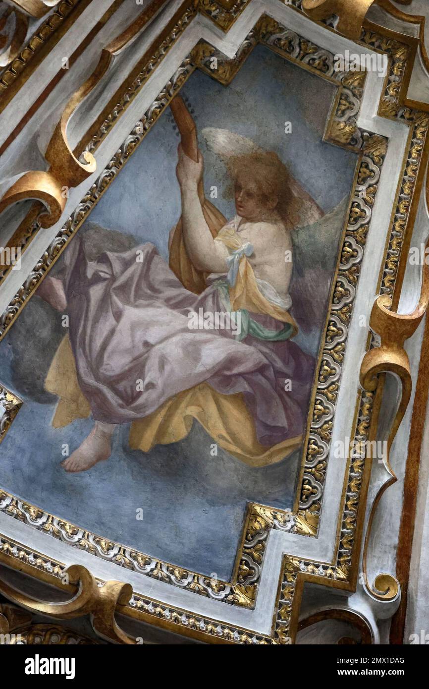 Roma, Roma. 01st Feb, 2023. **NESSUN WEB E GIORNALI SOLO PER L'ITALIA** ROMA Restauro della cupola della Chiesa di Santa Maria ai Monti Credit: Agenzia indipendente per le foto/Alamy Live News Foto Stock