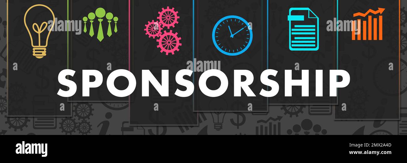 Simboli commerciali di sponsorizzazione Grey Texture strisce colorate Foto Stock