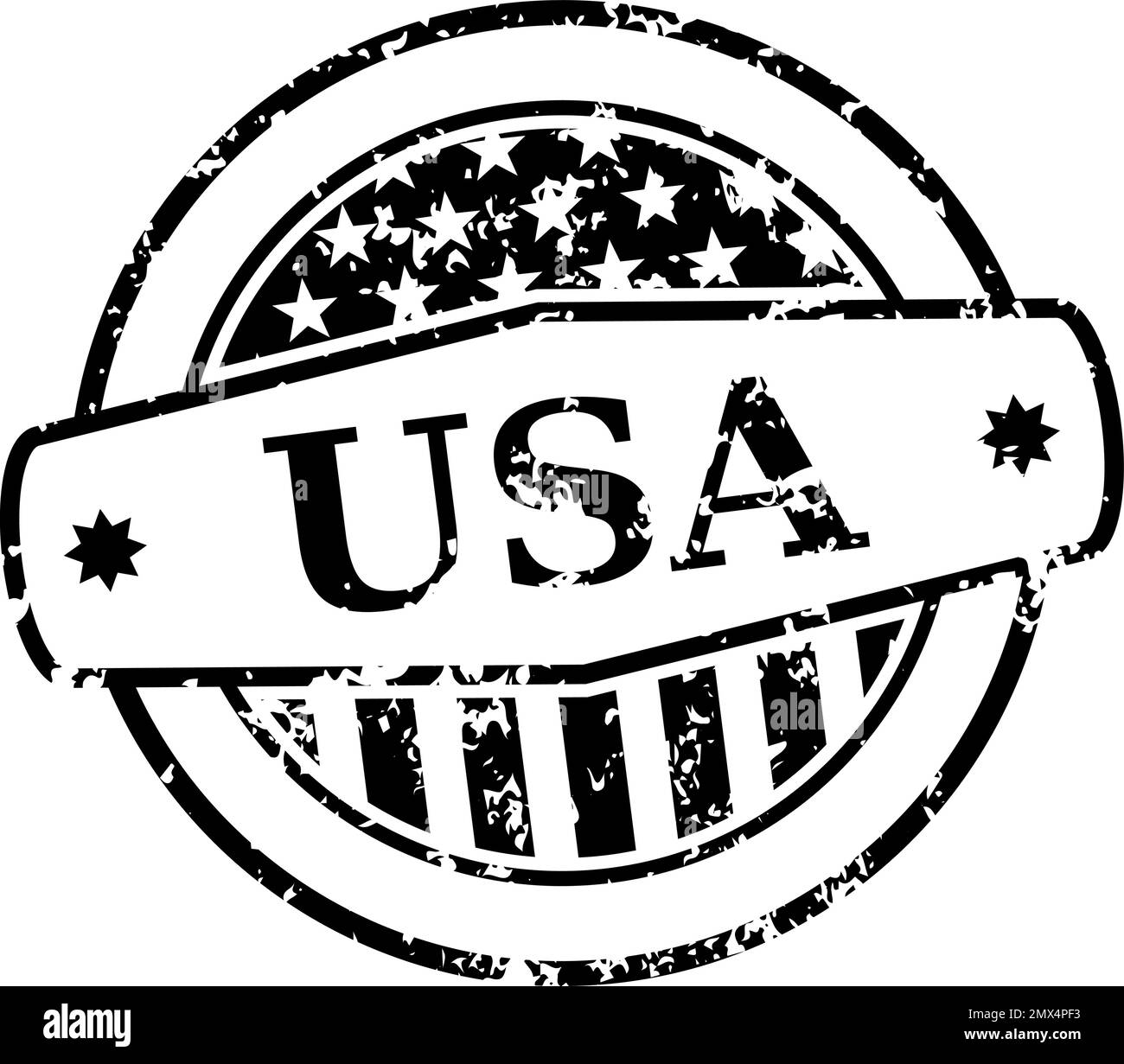 USA mail grunge etichetta. Timbro postale retrò Illustrazione Vettoriale