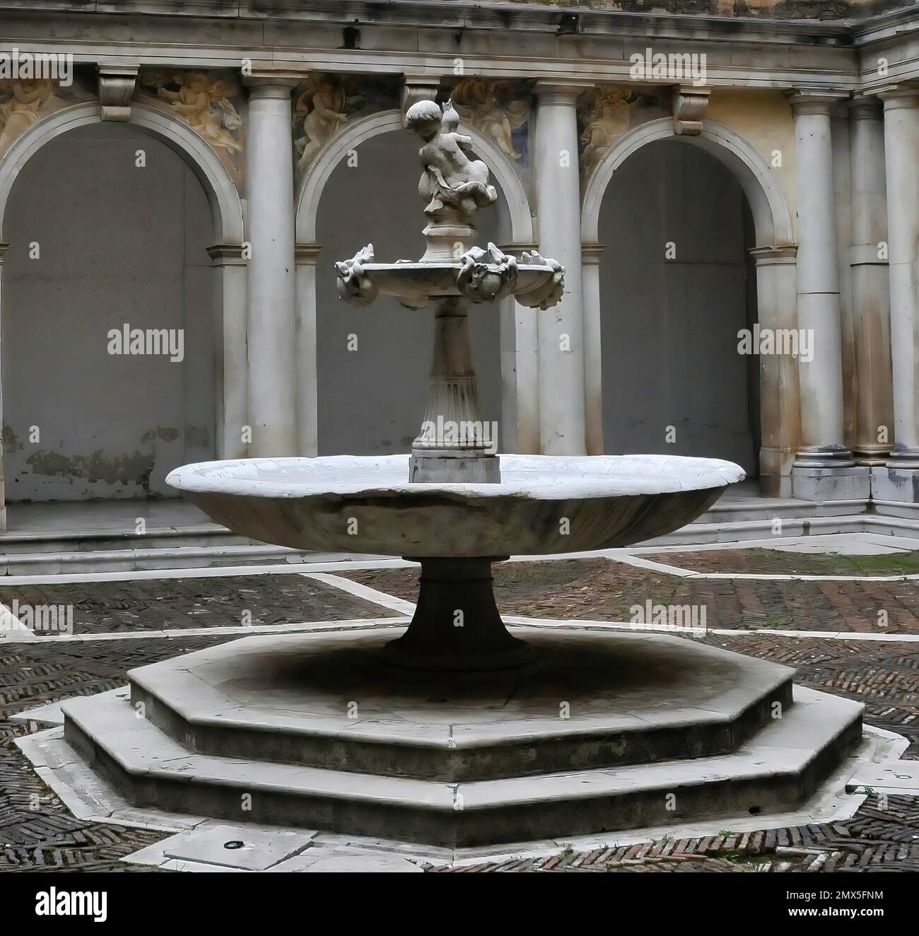 La Certosa di San Lorenzo (Padula) è il più grande monastero dell'Italia meridionale, famoso per la sua magnificenza architettonica e i suoi tesori artistici. Foto Stock