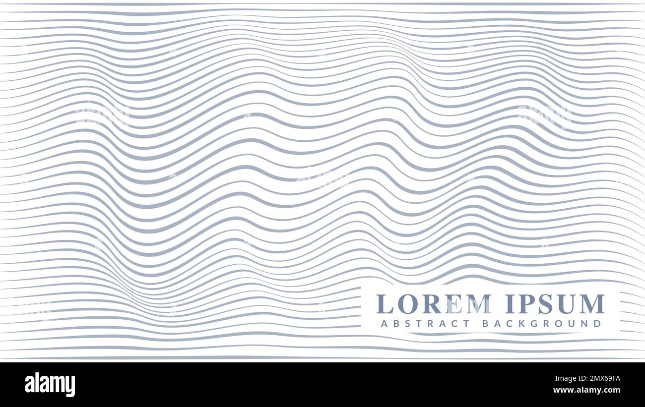 Motivo linea ondulata calmo grigio. Disegno astratto dello sfondo Illustrazione Vettoriale