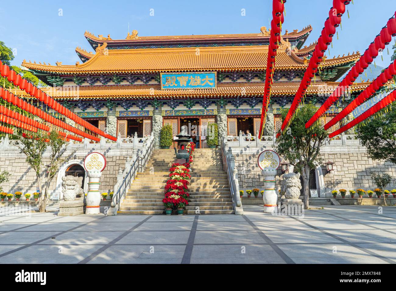 Hong Kong - Monastero di po Lin sull'isola di Lantau Foto Stock