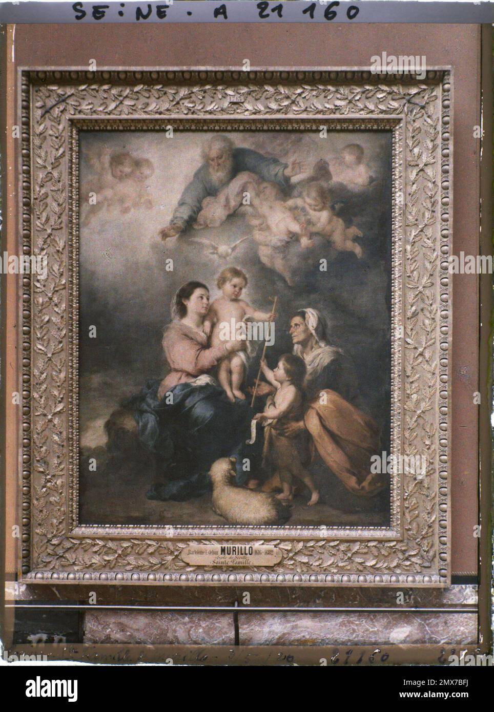 Parigi (1st arr.), Museo del Louvre francese: La Sacra Famiglia o la Vergine di Siviglia di Bartolomeo Esteban Murillo , Foto Stock