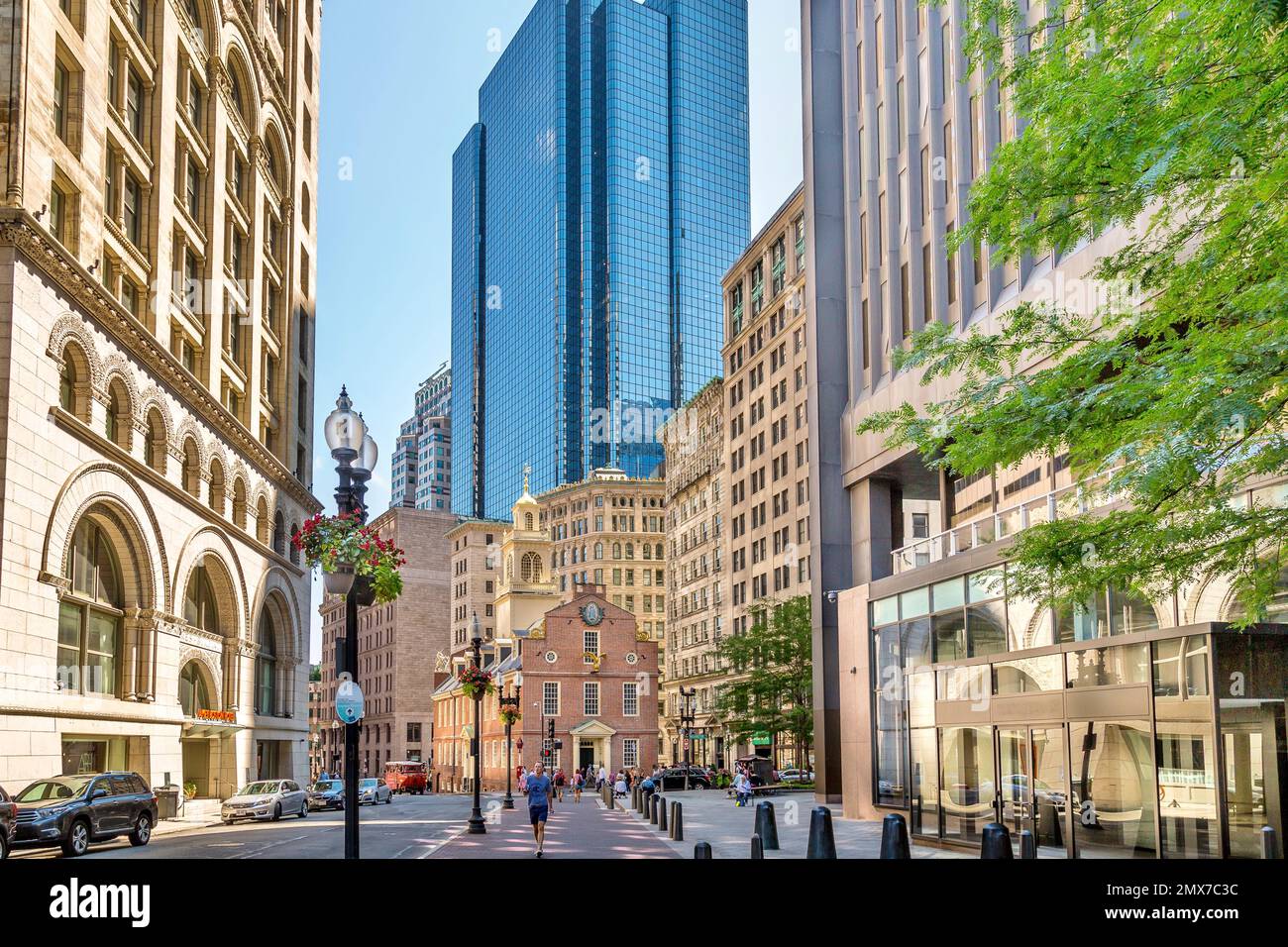 La Old State House, Boston, Massachusetts, STATI UNITI D'AMERICA Foto Stock