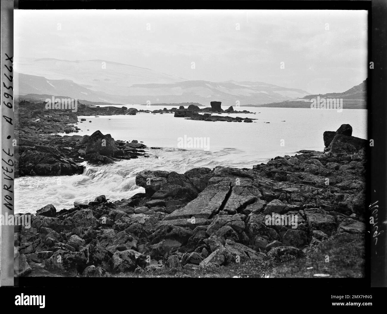 Fine, Norvegia le Lac Fisevatnet , 1910 - viaggio di Albert Kahn e Auguste Léon in Scandinavia - (9 agosto - 14 settembre) Foto Stock