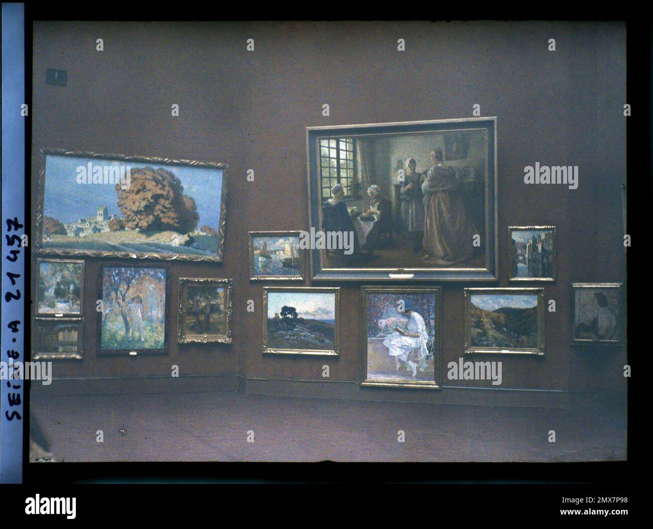 Parigi (8th arr.), Francia Fiera degli artisti francesi al Grand Palais, dipinti , Foto Stock