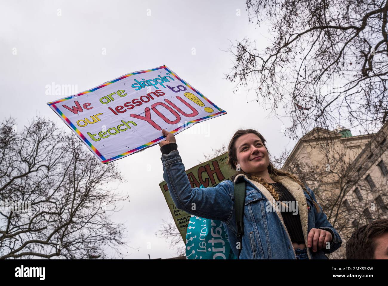 Insegnanti e funzionari pubblici si uniscono allo sciopero di massa sul "walkout Mercoledì", Londra, Regno Unito. 01/02/2023 Foto Stock
