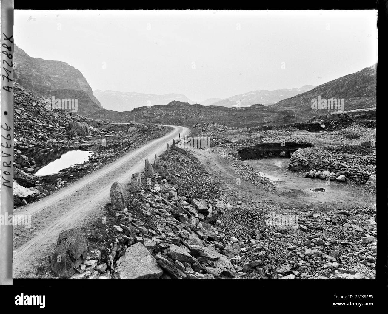 RJUKAN, NORMEGUGHER SUR LA ROVE THE BRIED FROM ABDA , 1910 - viaggio di Albert Kahn e Auguste Léon in Scandinavia - (9 agosto - 14 settembre) Foto Stock