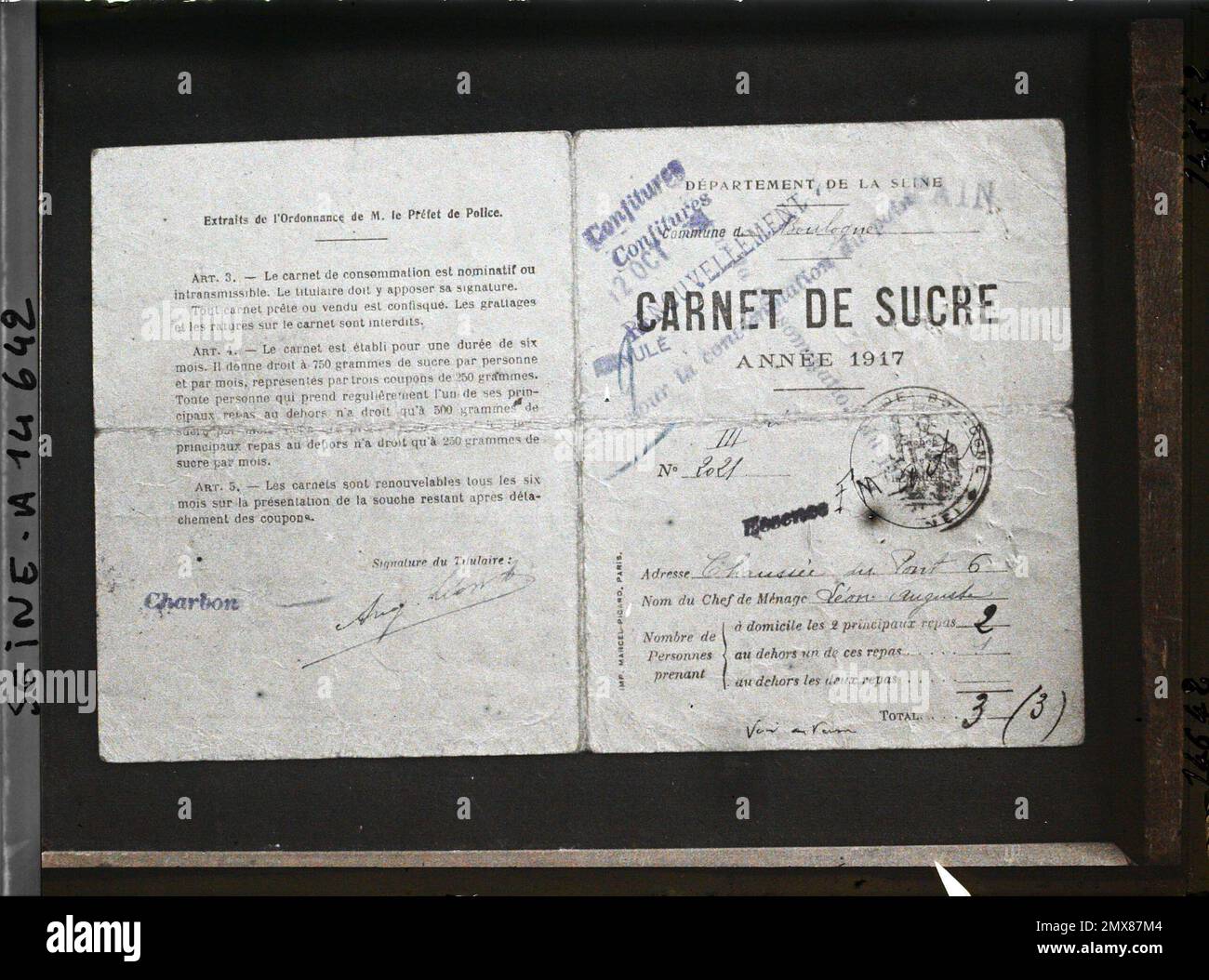 Boulogne, Francia, Libro dello zucchero di Auguste Léon, Foto Stock