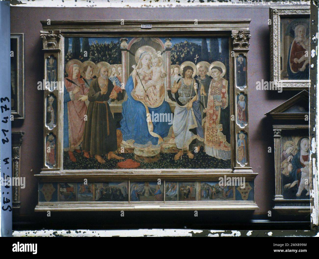 Parigi (1st arr.), Francia la Vergine, il bambino e i santi (scuola di fra Angelico?), Museo del Louvre , Foto Stock