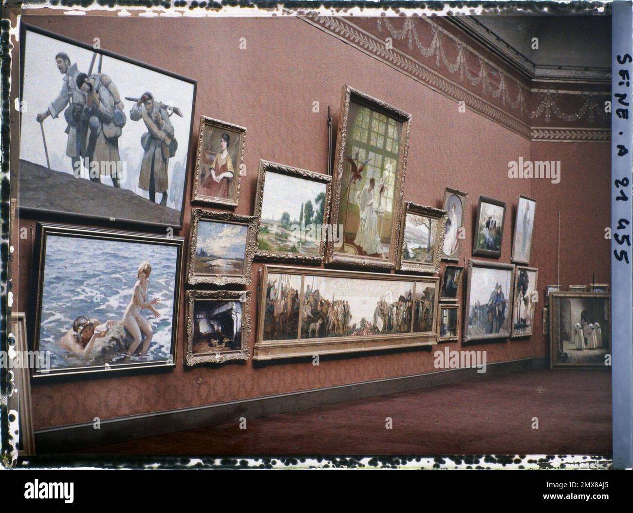 Parigi (8th arr.), Francia Fiera degli artisti francesi al Grand Palais, dipinti , Foto Stock