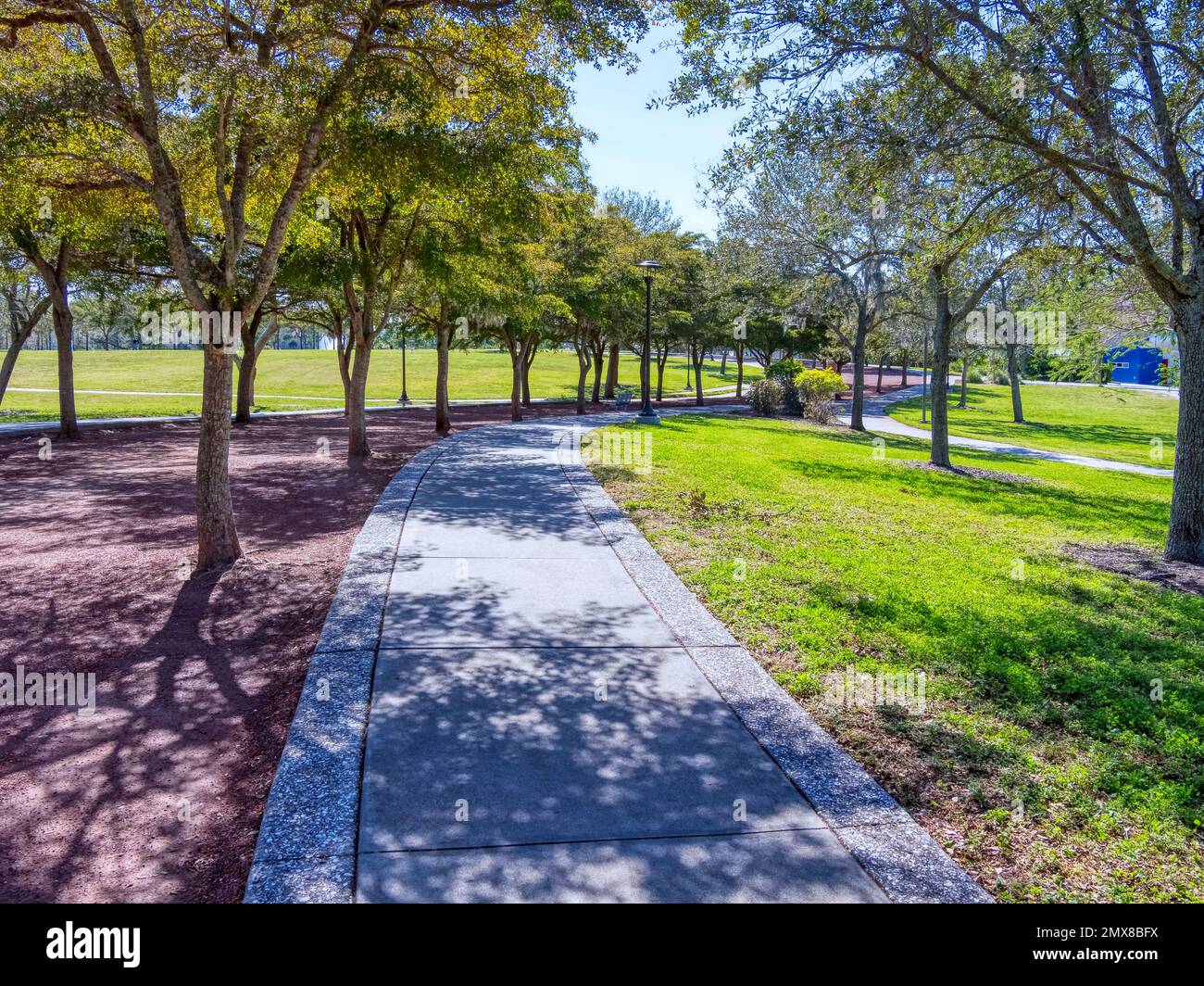 Passerella lastricata nel Payne Park a Sarasota Florida USA Foto Stock