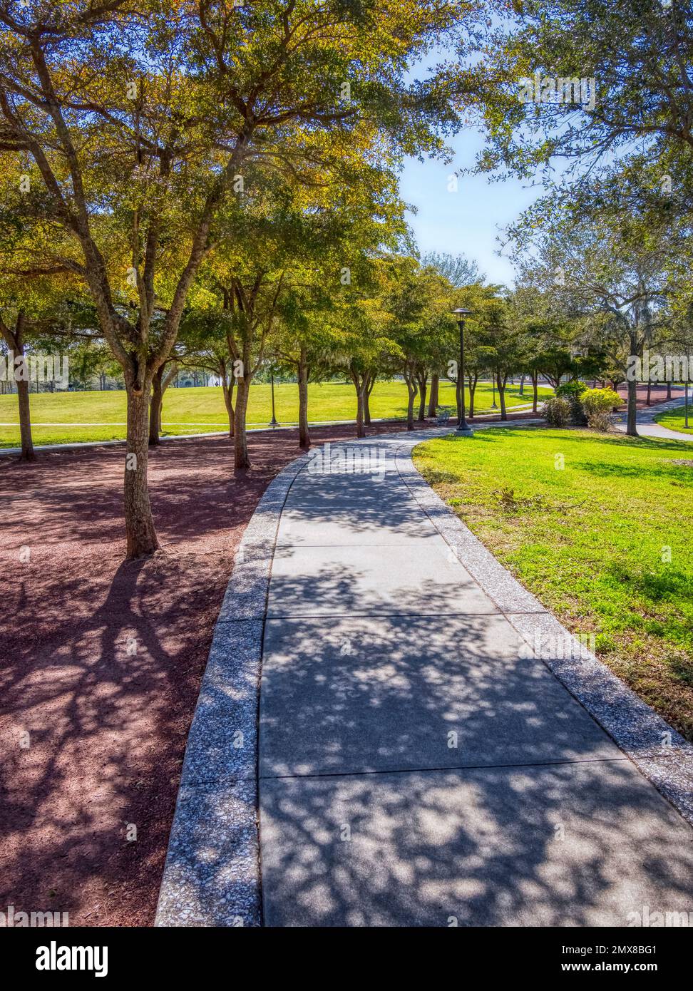 Passerella lastricata nel Payne Park a Sarasota Florida USA Foto Stock