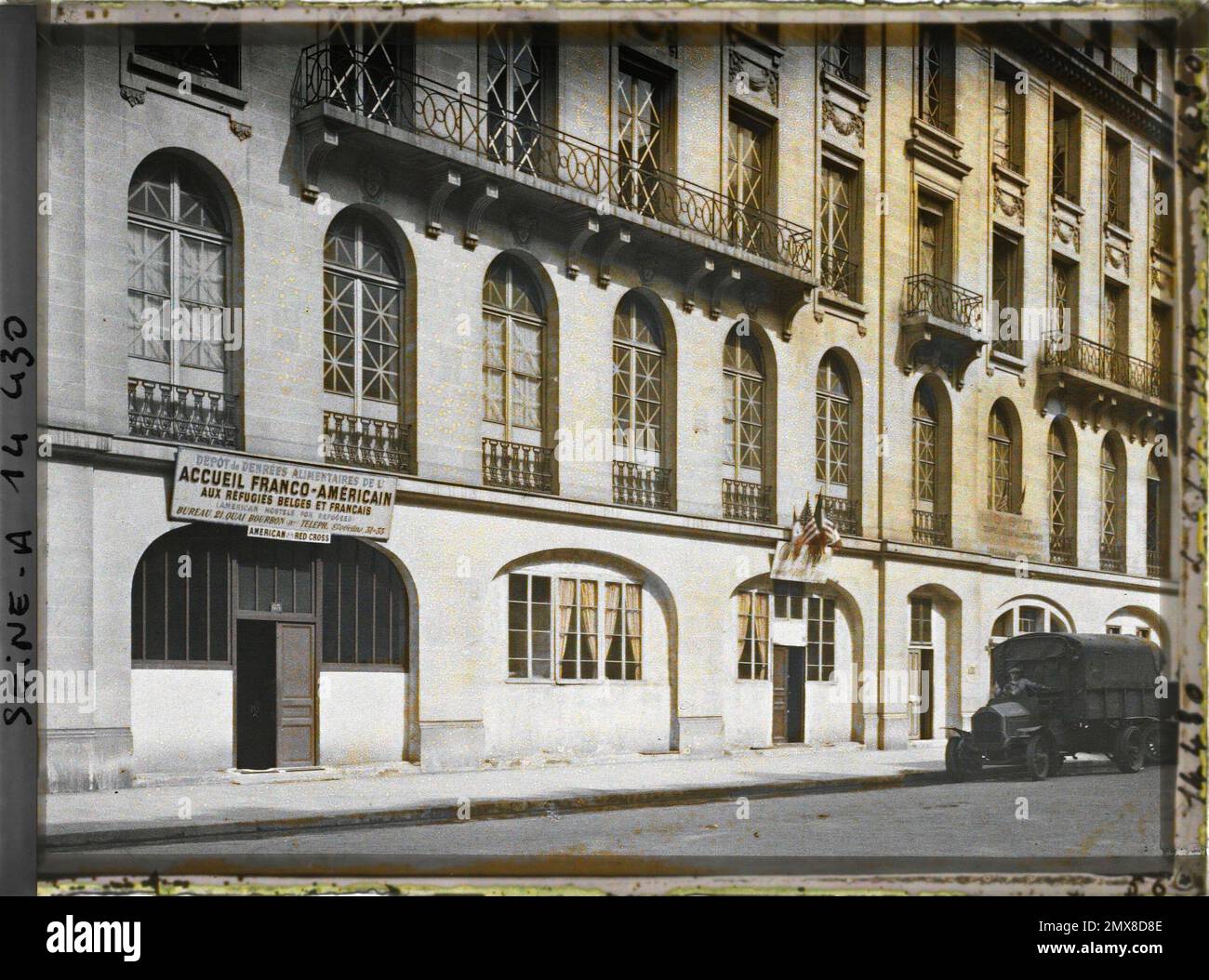 Parigi (VIIIE arr.), Francia cauzione alimentare della reception franco-americana, 65 rue Pierre Charron , Foto Stock