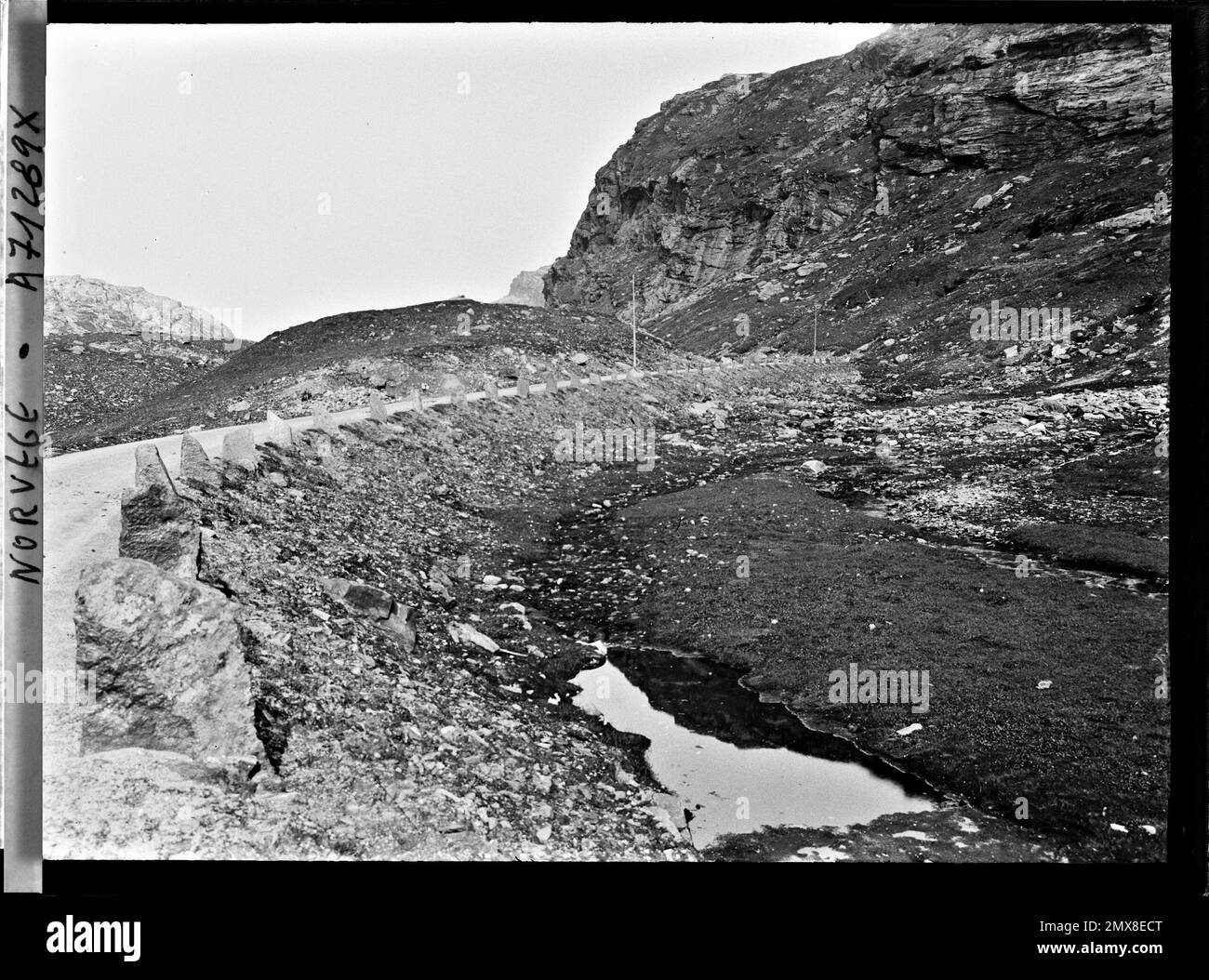Rjukan, novène? Route The BrigedFond à ​​Adudo , 1910 - viaggio di Albert Kahn e Auguste Léon in Scandinavia - (9 agosto - 14 settembre) Foto Stock