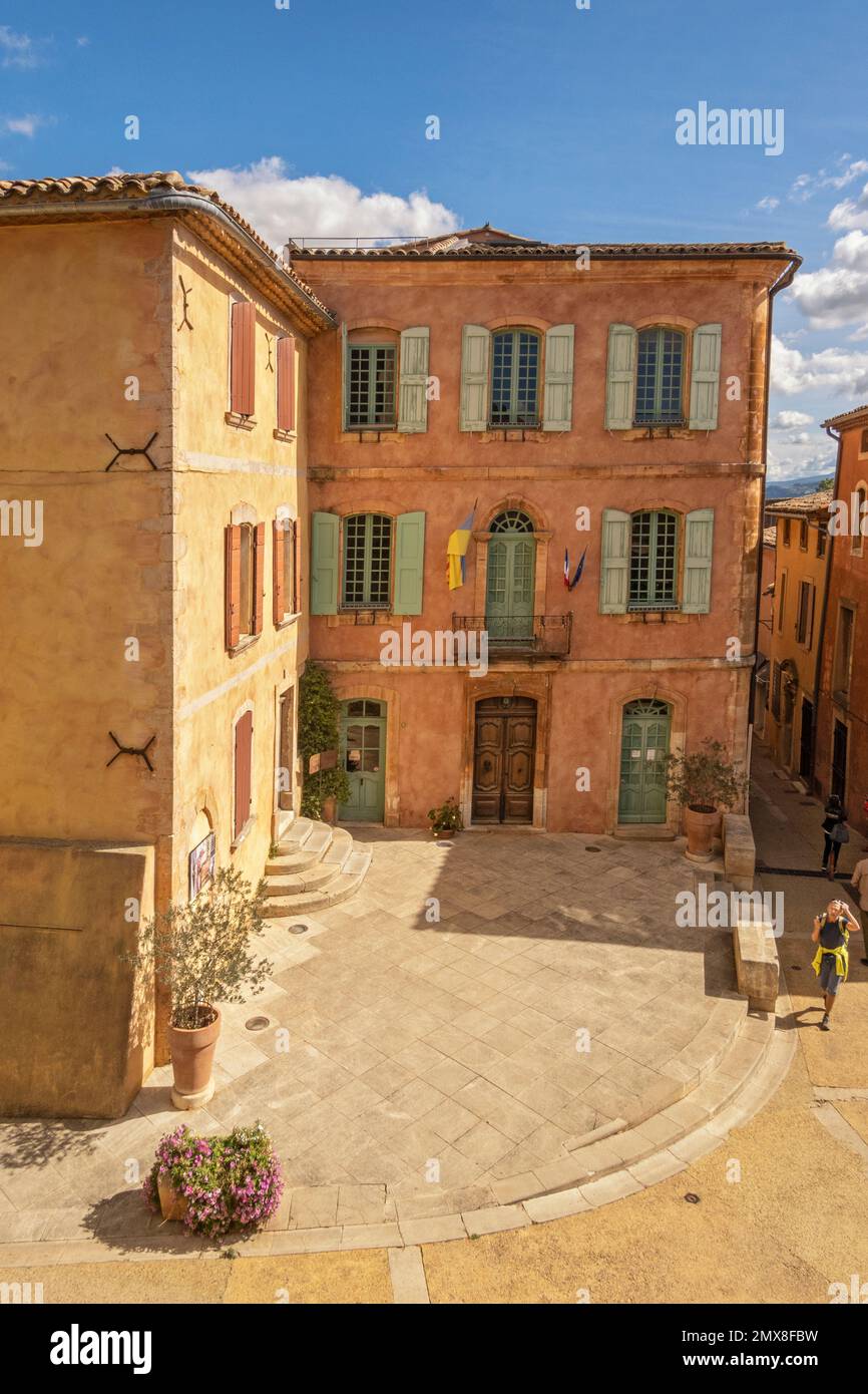 Francia, Roussillon villaggio nel Luberon - Vaucluse Foto Stock