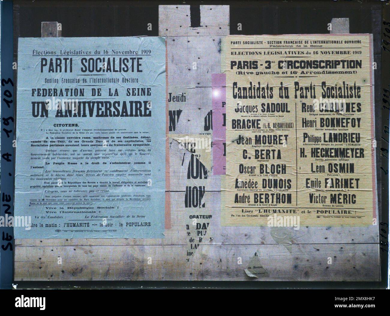 Parigi, Francia, mostra del Partito Socialista (SFIO) per le elezioni legislative del novembre 1919 , Foto Stock