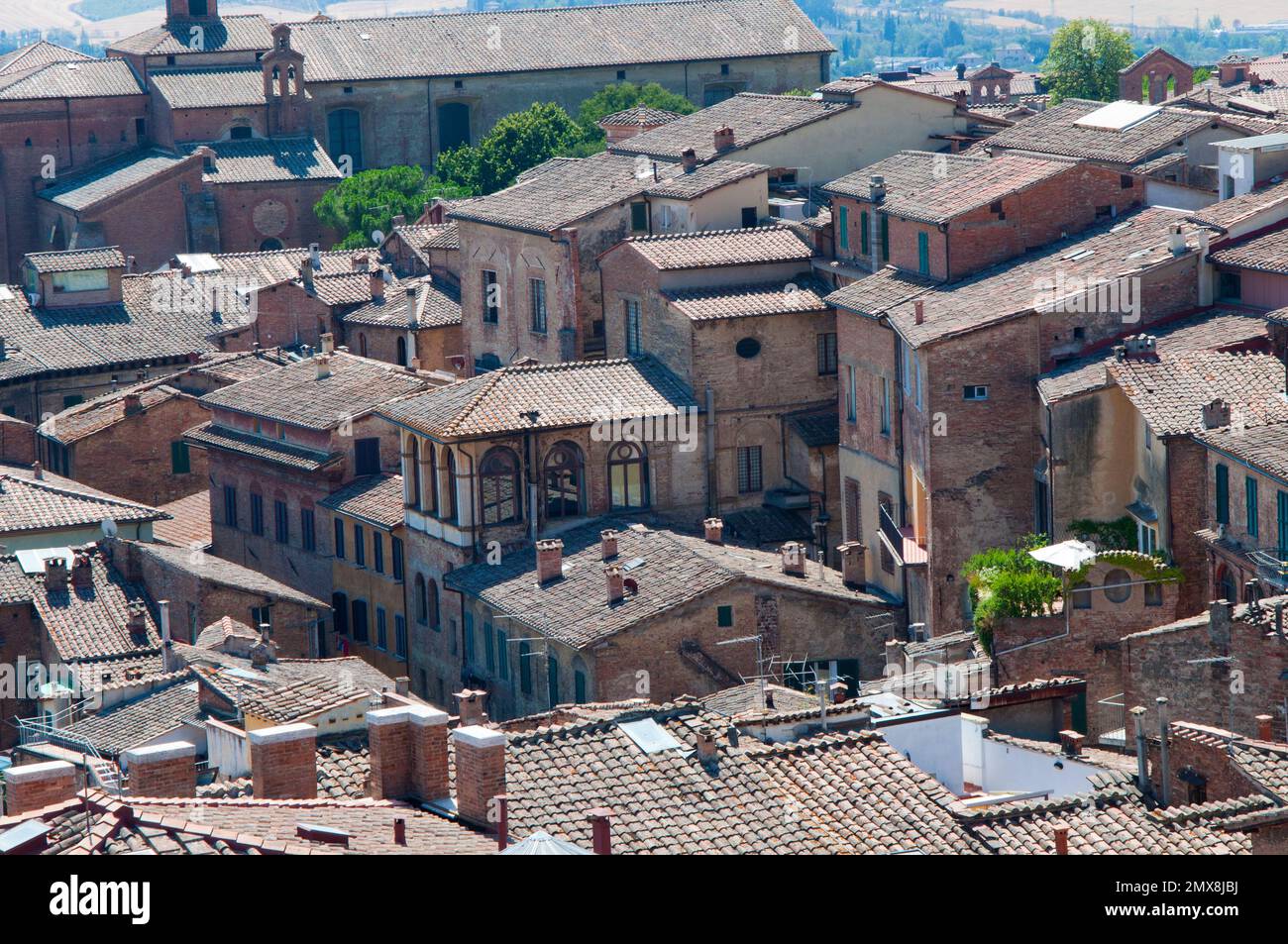 Vew aereo di edifici a Siena, una bella città in Italia Foto Stock