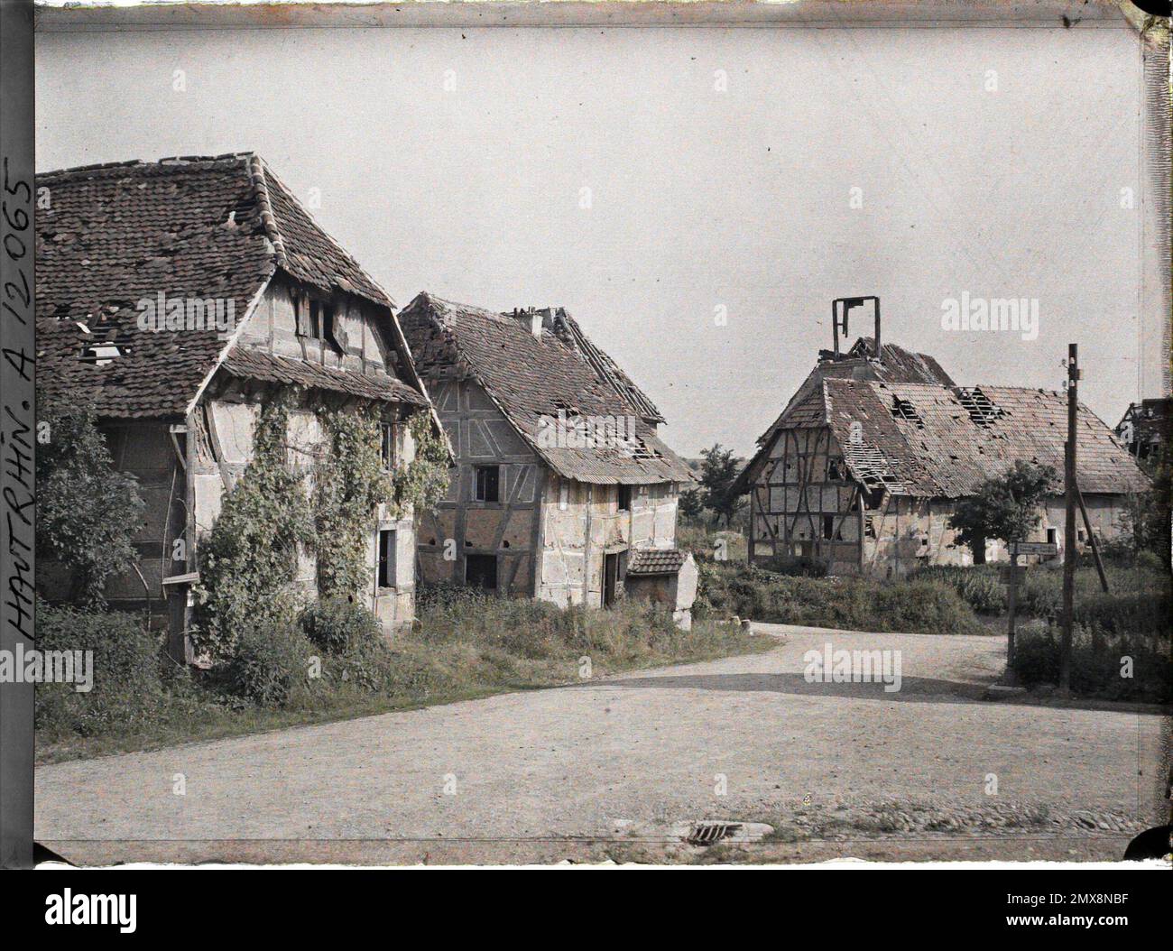 Largitzen, Alto Reno, Alsazia, Francia rue , 1917 - Alsazia - Paul Castelnau (sezione fotografica degli eserciti) - (giugno) Foto Stock