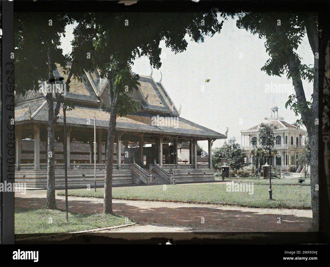 Phnom Penh, Cambogia, Palazzo reale Indochina edifici, Léon occupato in Indochina Foto Stock