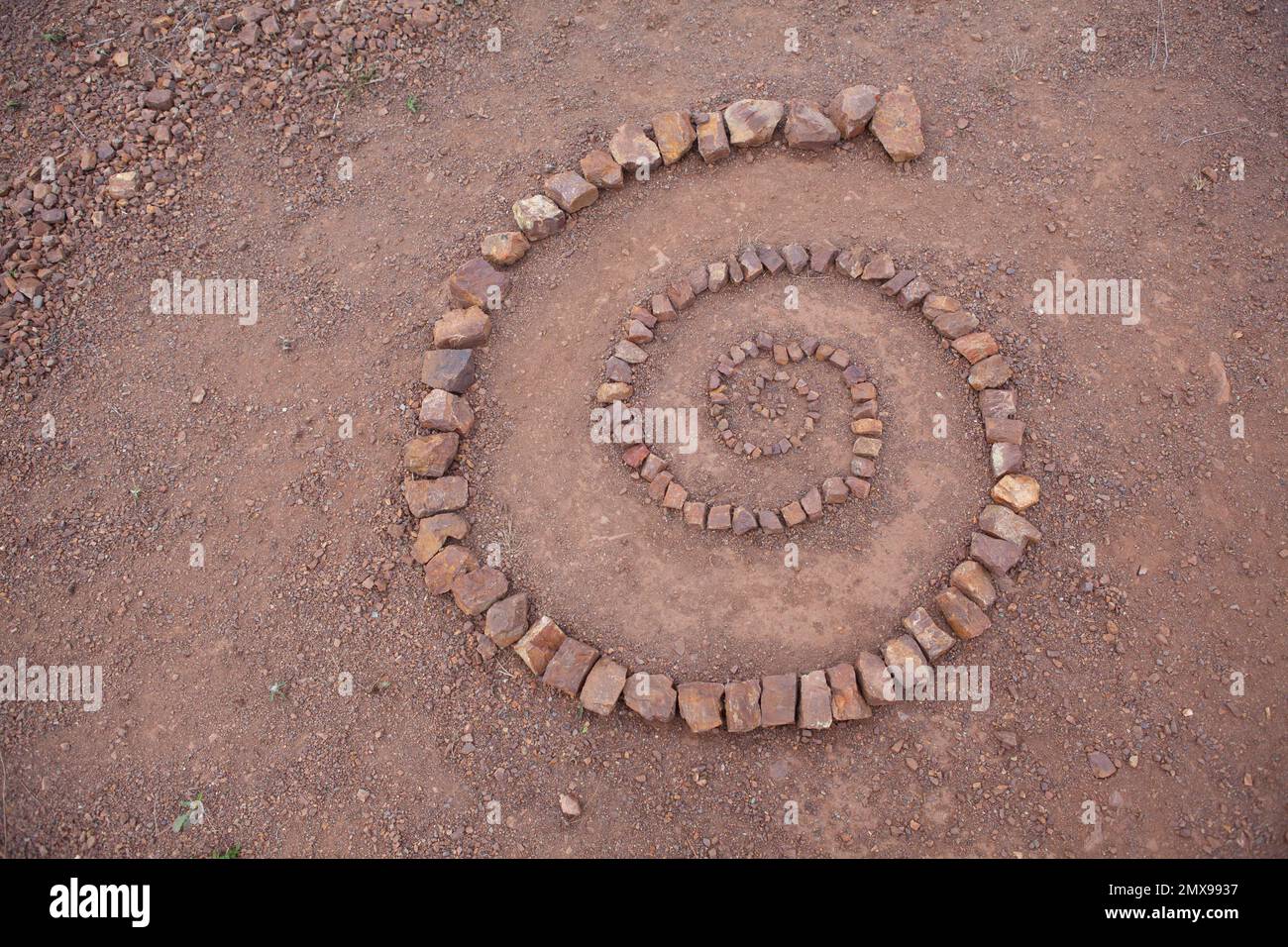Formazione di rocce a spirale all'aperto, San Francisco, California USA Foto Stock