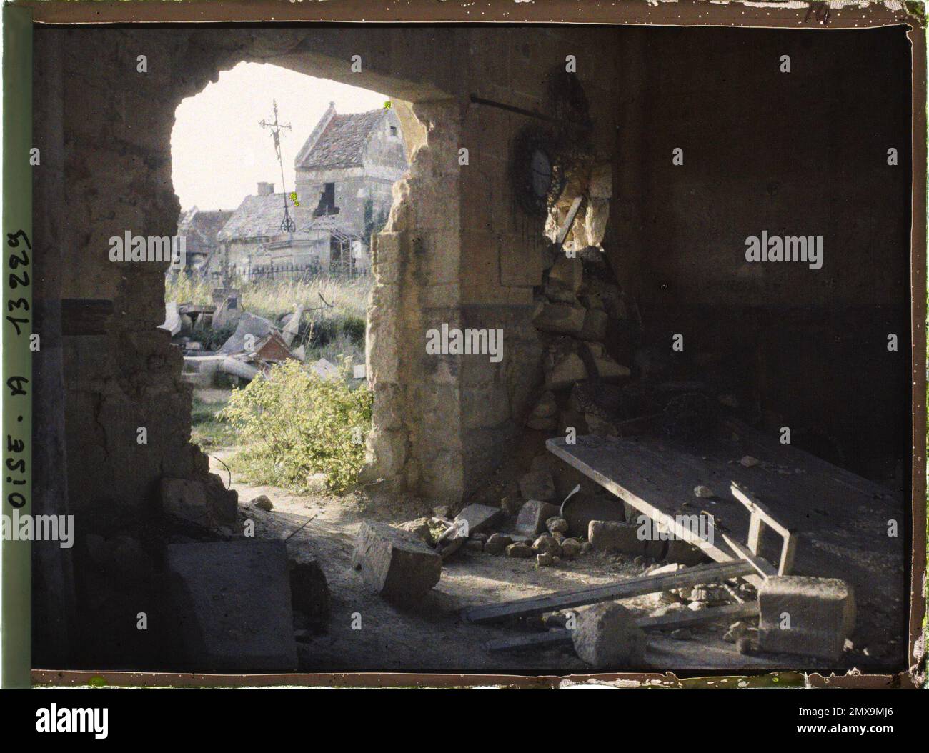 Thiescourt , Francia , 1917 - regioni devastate, Somme, Oise, Aisne - Fernand Cuville (sezione fotografica dell'esercito) - (settembre-ottobre) Foto Stock