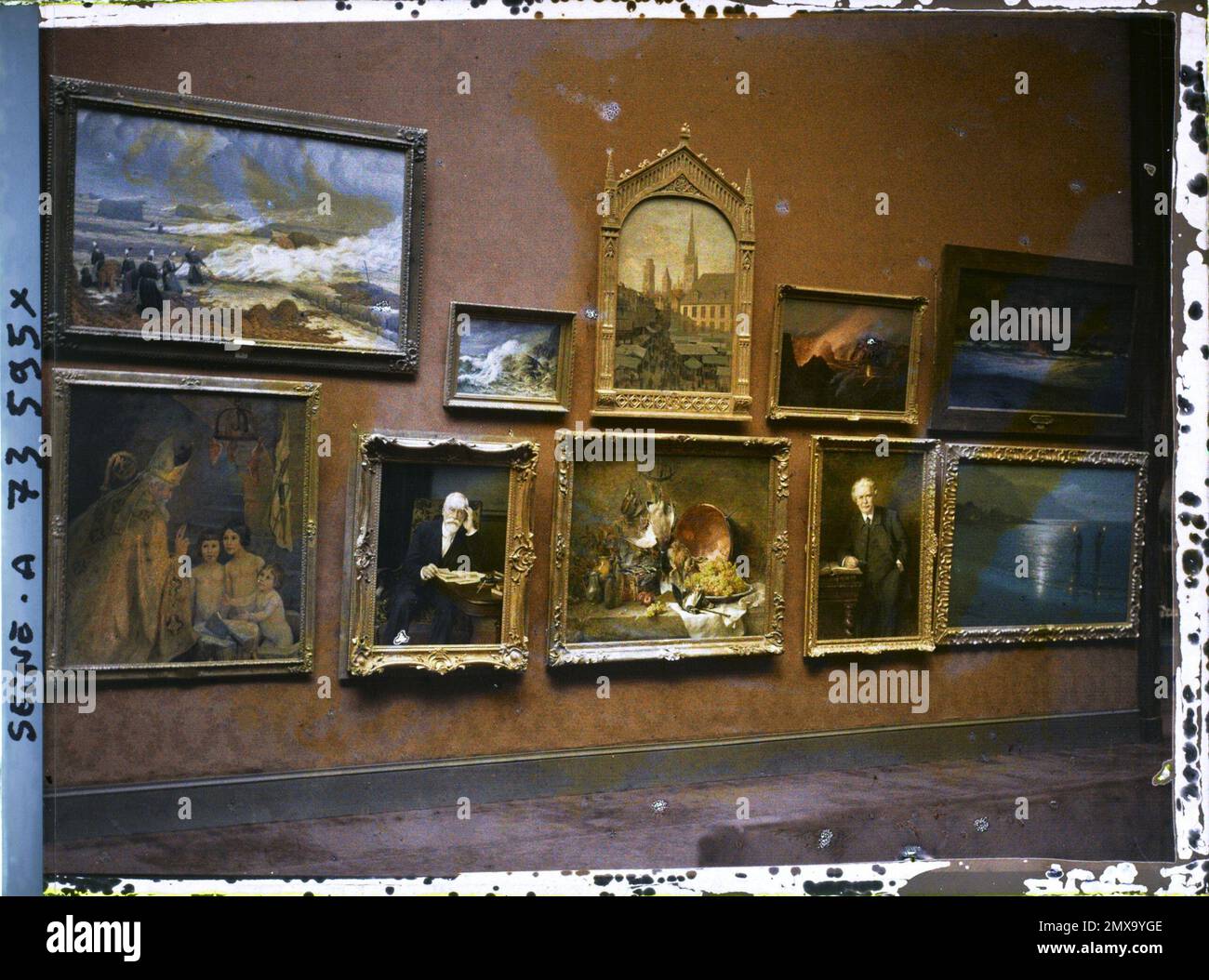 Parigi (8th arr.), Francia Fiera degli artisti francesi al Grand Palais, dipinti , Foto Stock