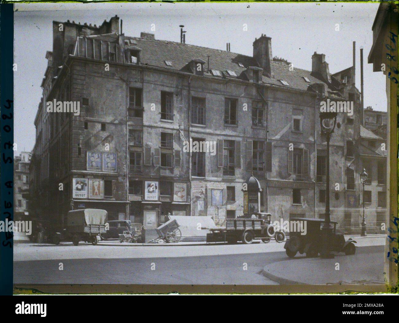 Paris (4th arr.), France Maison espropriata all' angolo di rue du Renard e rue Saint-Merri, Foto Stock