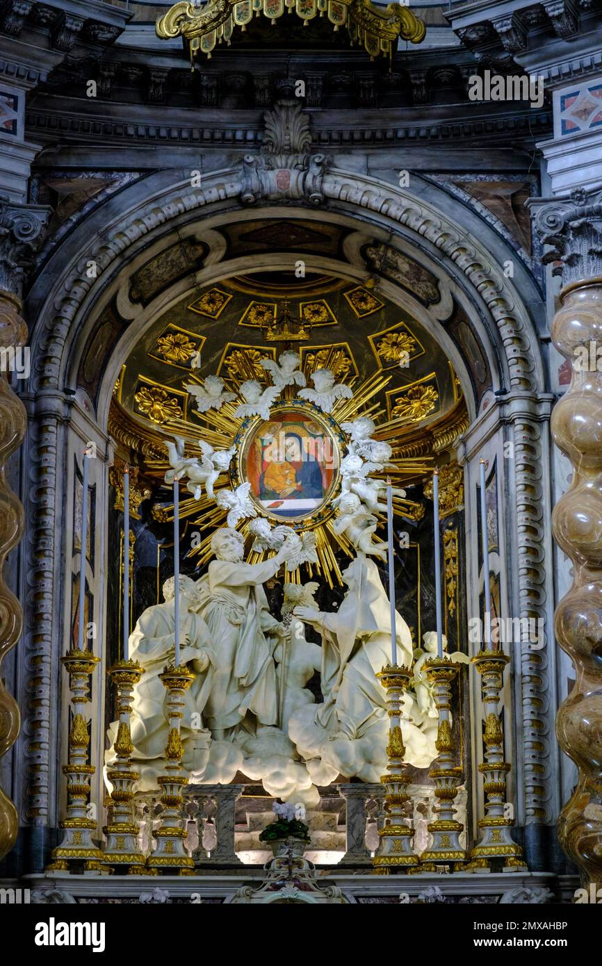 Immagine della Grazia, Santuario della Madonna della Costa, Santuario, San Remo, Sanremo, Riviera, Liguria, Italia Foto Stock