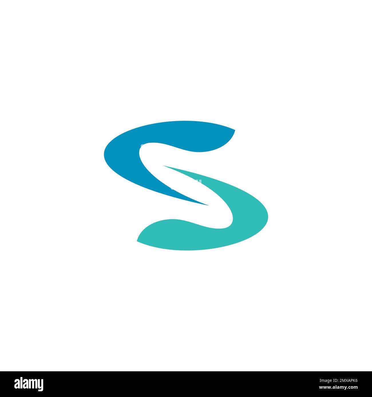 S Circle Logo Design semplice Illustrazione Vettoriale