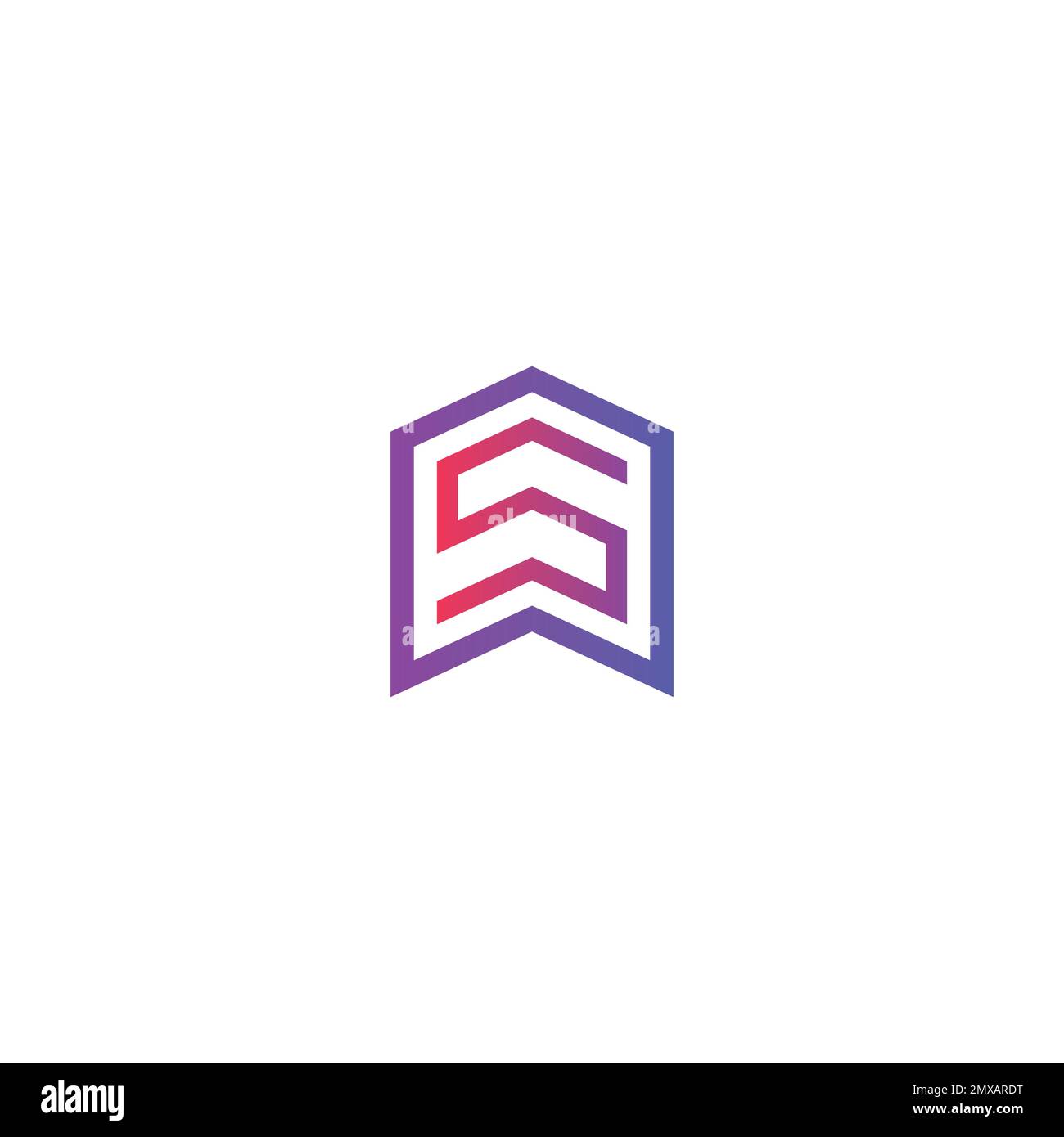 S Logo Design semplice per logo iniziale o Building Illustrazione Vettoriale