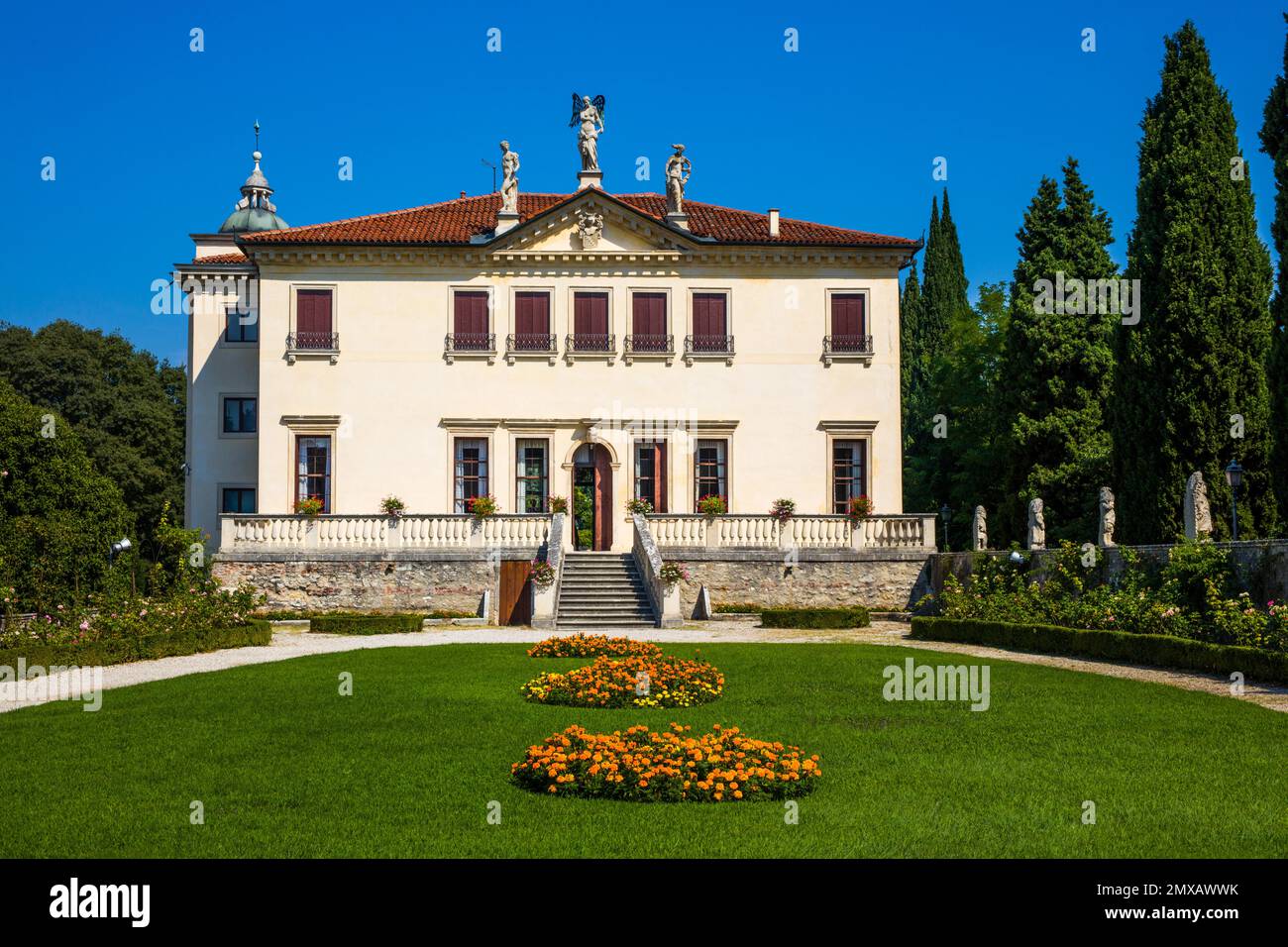 Villa Valmarana ai Nan con affreschi di Giovanni Battista Tieproli, 1669, Vicenza, Veneto, Italia, Vicenza, Veneto, Italia Foto Stock