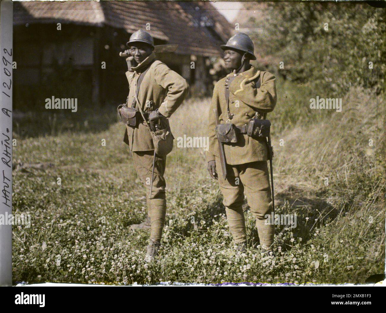 Balschwiller, Alsazia, Senegalese Francia (Bambaras) , 1917 - Alsazia - Paul Castelnau (sezione fotografica degli eserciti) - (giugno) Foto Stock