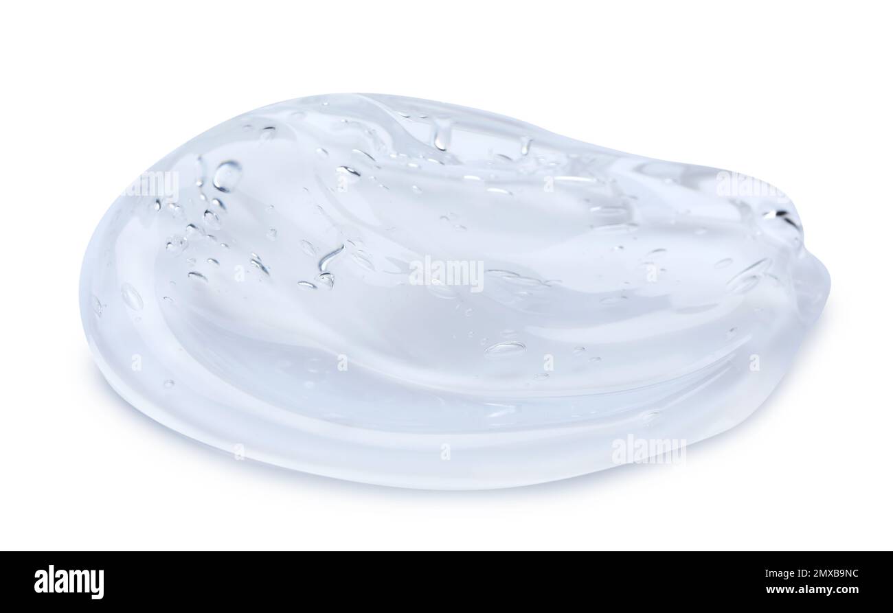 Campione di gel cosmetico trasparente su sfondo chiaro Foto Stock