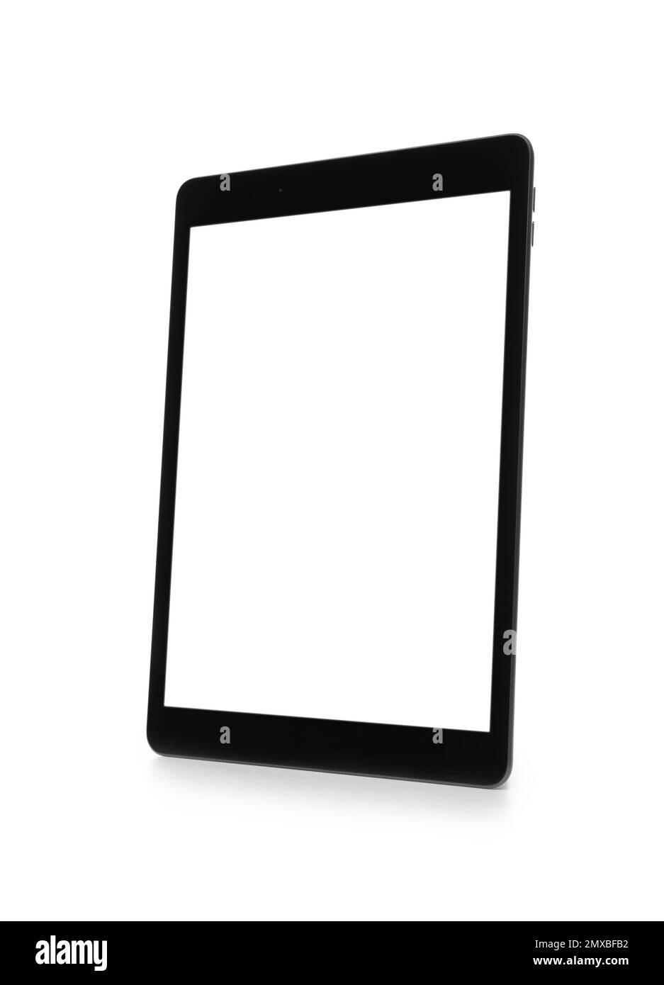 Computer tablet con schermo vuoto isolato su bianco. Gadget moderno Foto Stock