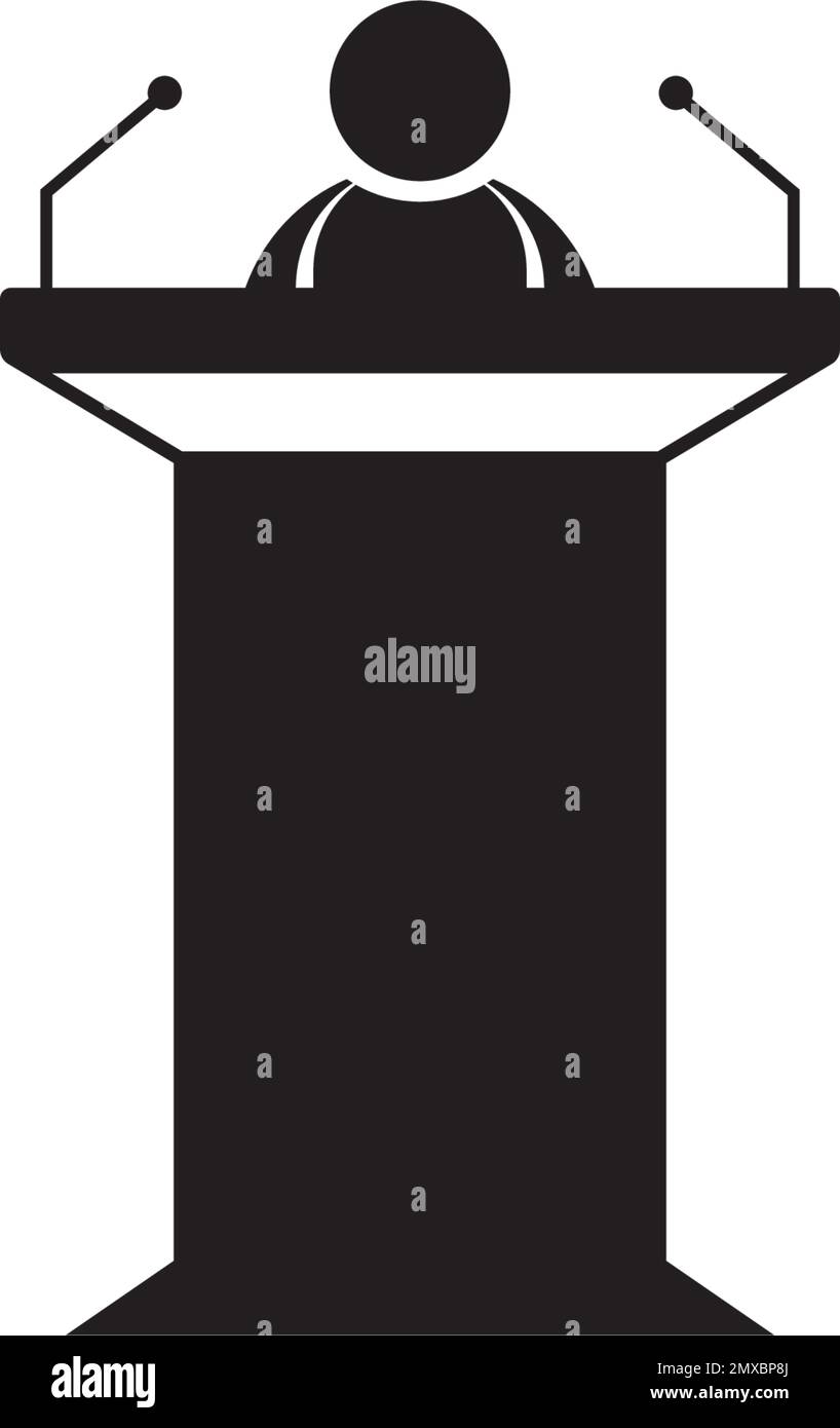Disegno vettoriale icona altoparlante pubblico. Illustrazione Vettoriale