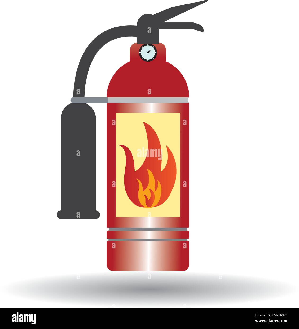Icona estintore modello di logo vettoriale Illustrazione Vettoriale