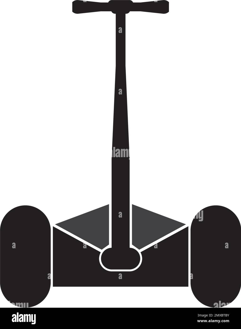 Design del logo di illustrazione vettoriale dell'icona Segway. Illustrazione Vettoriale